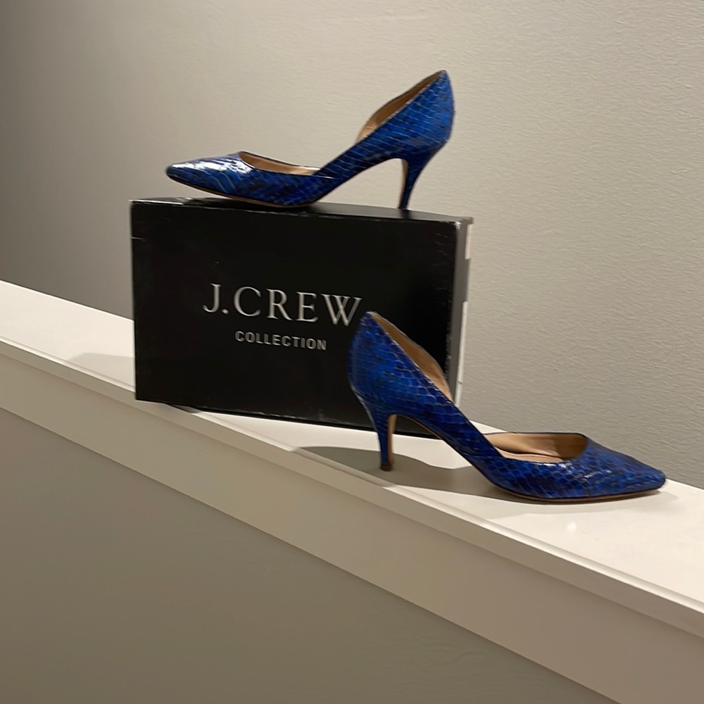 J CREW Snakeskin heels